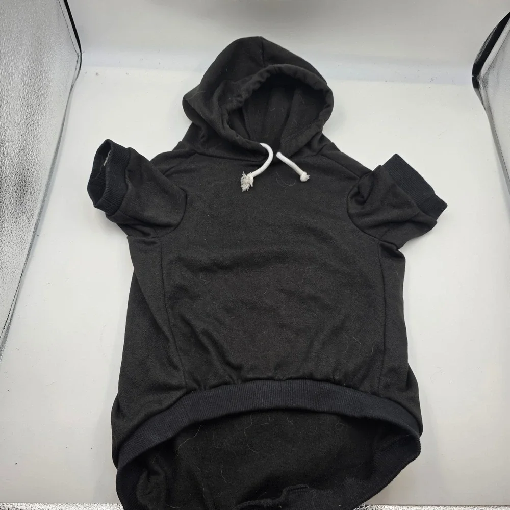 Expawlorer Dog‎ Hoodie Black Bad To The Bone Skull Crossbones Pet Sweatshirt L3
